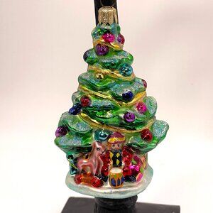 Christopher Radko Christmas Ornament Sparkling Spruce Tree Glass with Box  Gorge